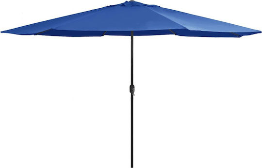 Runder Metallischer Sonnenschirm Azur Blau F3.9xY2.47m