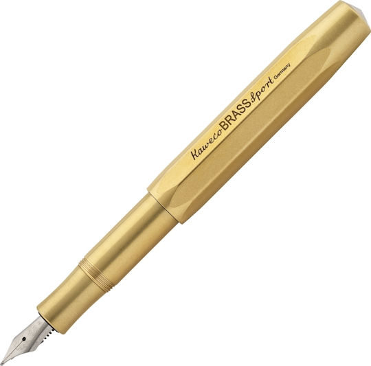 Kaweco Writing Pen Medium Gold made of Brass with Red Ink 10000918