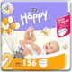 Happy Art+dry Памперси с лента No. 2 за 3-6 kg 156pcs