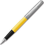 Parker Jotter Original Writing Pen Fine Yellow made of Steel with Blue Ink