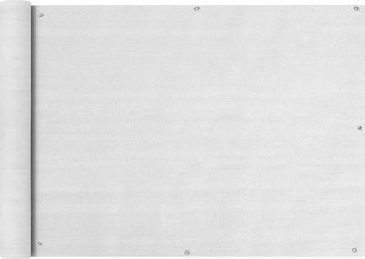 vidaXL Διαχωριστικό Βεράντας Λευκό 75x400cm από HDPE Διαχωριστικό Σκίασης Λευκό 0.75x4m
