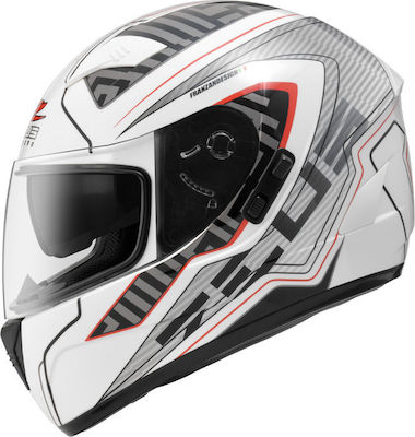 Zeus ZS-810A J26 Full Face Helmet White/Gray