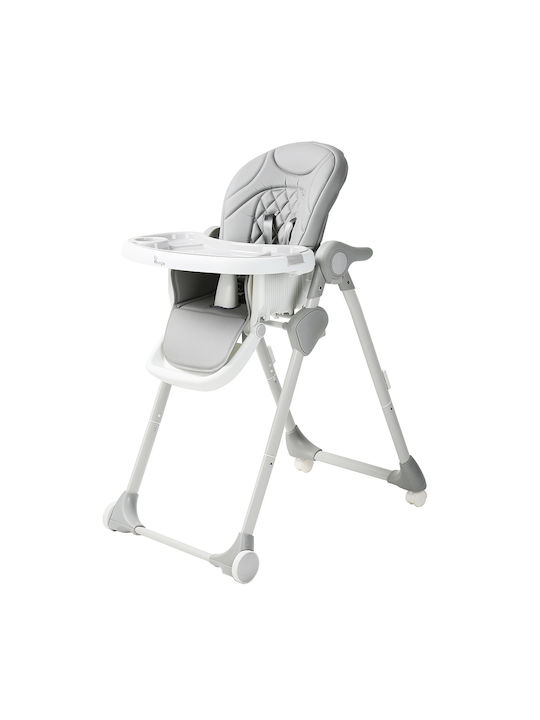Bo Jungle Scaun Înalt De Masă Bebe Wheely Pliabil Gri