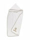 Dimcol Baby Hooded Towel with Hood Hot Air Balloon 05 White 80x80cm