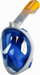 Μάσκα Θαλάσσης Σιλικόνης Full Face 10725 Speed S/M White/Blue