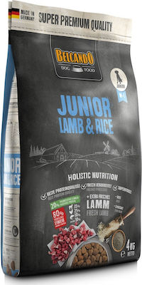 Belcando Junior Lamb & Rice 4kg Dry Food Grain Free for Puppies of Medium & Large Breeds with Lamb and Rice