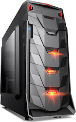 Supercase Aventus AV02A Gaming Midi Tower Computer Case with Window Panel Black