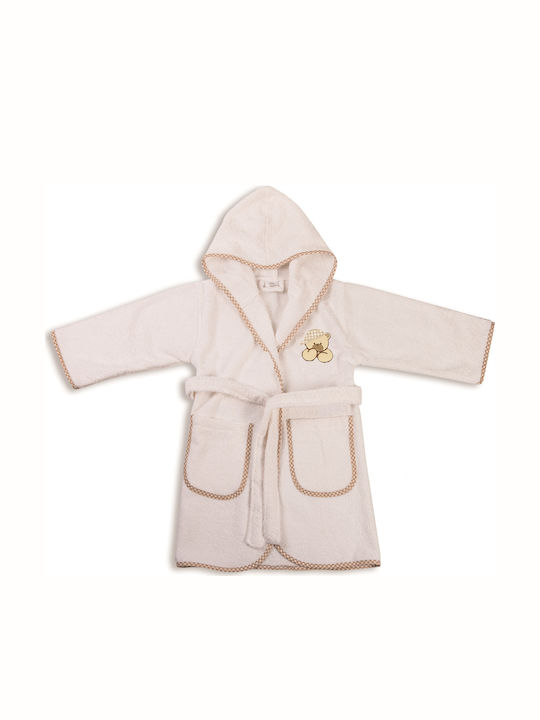 Dimcol Hooded Baby Bathrobe Αρκούδος 02 Beige