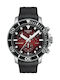 Tissot Seastar 1000 Men's Watch 45.5mm Chronograph Battery with Black Rubber Strap