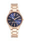 Juicy Couture Γυναικείο Ρολόι 36mm Μπαταρίας με Ροζ Χρυσό Μεταλλικό Μπρασελέ