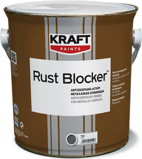 Kraft Rust Blocker Αστάρι Λευκό Κατάλληλο για Μέταλλο 2.5lt
