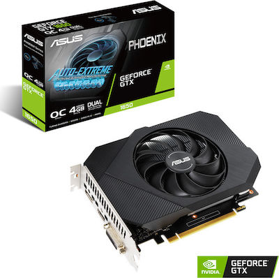 Asus GeForce GTX 1650 4GB GDDR6 Phoenix OC Κάρτα Γραφικών