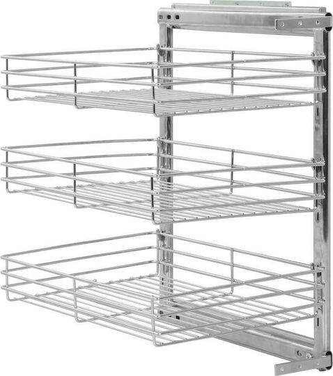 vidaXL Cupboard Expanding Hardware Silver 47x35x56cm 50970