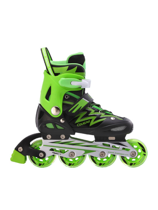 Cougar Kids Adjustable Inline Rollers Green