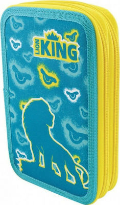 Lion King Pencil Case Full with 2 Compartments Turquoise