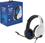 PDP LVL50 PS4 Over Ear Gaming Headset με σύνδεση 3.5mm Λευκό