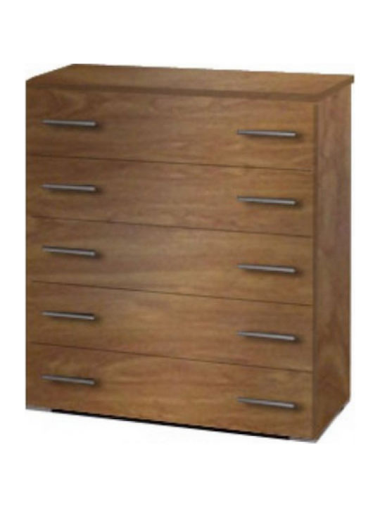 Νο.5 Wooden Chest of Drawers with 5 Drawers Ανιγκρέ 80x45x90cm