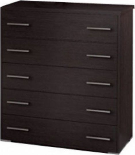 Kommode Schlafzimmer Holz SB mit 5 Schubladen Wenge 80x45x90cm