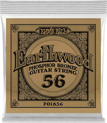 Ernie Ball Earthwood Μονές Χορδές Phosphor Bronze 6τμχ 56"