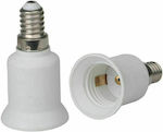 Geyer Socket Adapter from E14 to E27 White ADE14E27