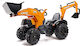 Kids Excavator Case Foot-to-Floor with Pedal Yellow