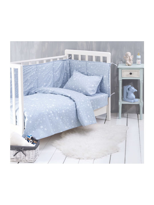 Rythmos Duvet Crib Cotton Estella Light Blue 110x150cm