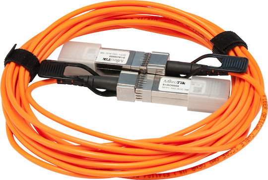 MikroTik Καλώδιο Οπτικής Ίνας SFP+ 5m Πορτοκαλί