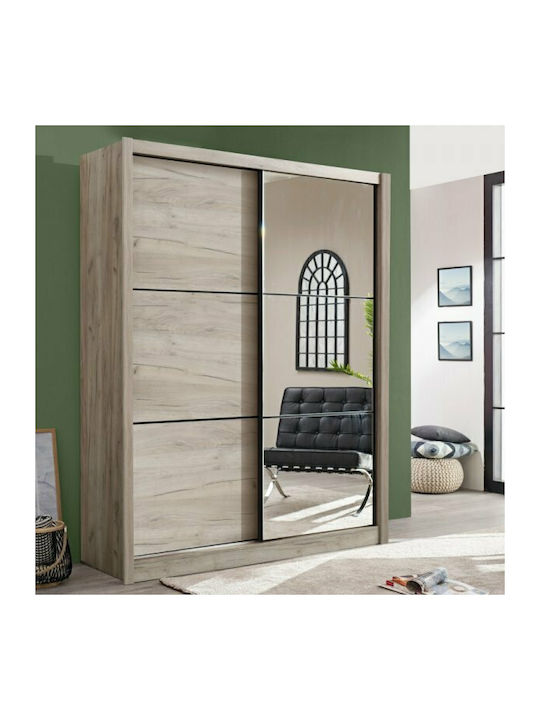 Double Door Wardrobe Sliding Navara with Mirror...