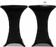 vidaXL Elastic Table Cover Black Ø80cm 2pcs