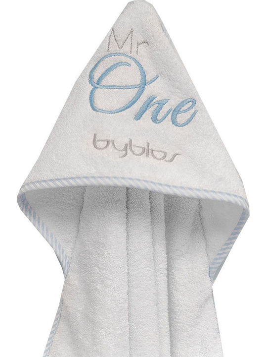 Byblos Hooded Baby Bath Towel One White