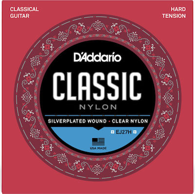 Daddario Πλήρες Σετ Nylon Χορδών για Κλασική Κιθάρα Classics Hard Tension 29 - 45"