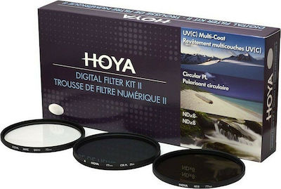 Hoya Digital Filter Kit II Σετ Φίλτρων CPL / ND / UV Διαμέτρου 67mm για Φωτογραφικούς Φακούς