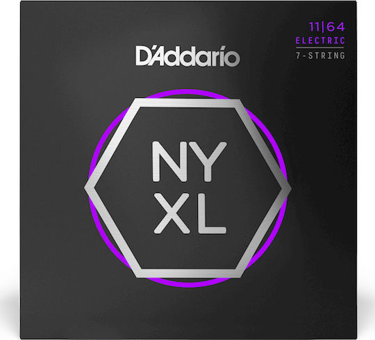 Daddario Satz Nickel gewickelt Saiten für E-Gitarre NYXL 7-Saiten 11 - 49"