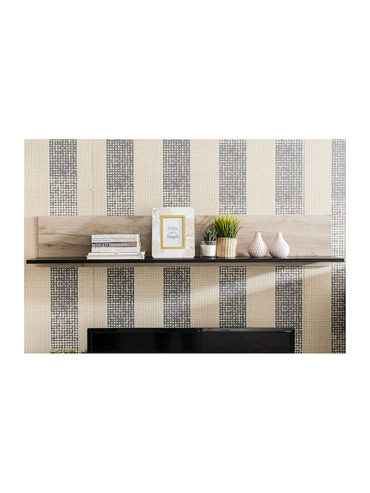 Shelf Wall Umbria ZP Grey Oak / Black 138x19.5x...