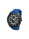 Anell Watch Battery with Blue Rubber Strap 1W96G-5