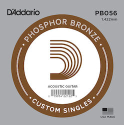 Daddario Single Phosphor Bronze Wound Μονή Χορδή Phosphor Bronze 56"