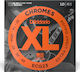 Daddario XL Chrome Electric Guitar Strings Set Chrome Electric Guitar 10 - 48 Extra Light