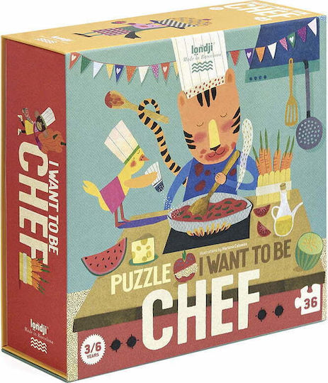 Kinderpuzzle Ich möchte Koch werden für 3+ Jahre 36pcs Londji