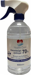 Health Care Aλκοολουχο Υγρό Επιφανειών & Χεριών 600ml Πιστοποιήση Εοφ