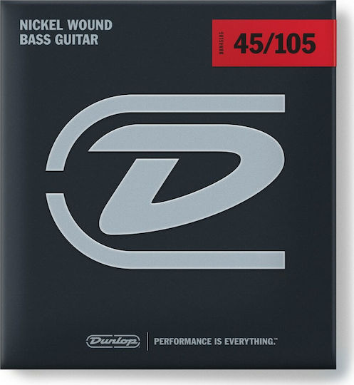 Dunlop Basssaiten Einstellen Nickel gewickelt Μπάσου 45 - 105