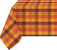 Sunshine 6997 Cotton & Polyester Checkered Tablecloth Orange 140x140cm