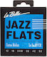 La Bella Jazz Flats Set of Stainless Steel Electric Guitar Strings 12 - 52 Custom Medium
