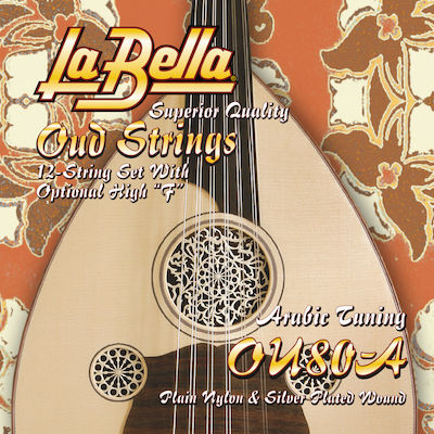 La Bella Πλήρες Σετ Nylon Χορδών για Ούτι OU80-A Arabic Tuning