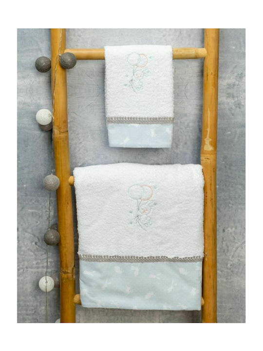 abo Set of baby towels 2pcs Carrot Mint M.8144.800