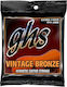 GHS Strings Vintage Set of Bronze Acoustic Guitar Strings 11 - 50 Extra Light