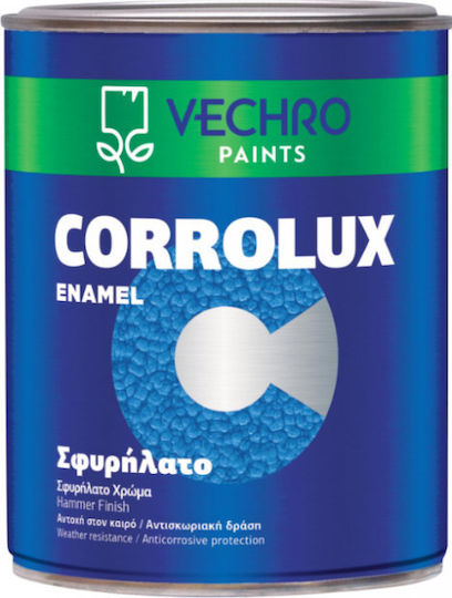 Vechro Χρώμα Αντισκωριακό Διαλύτου Corrolux Hammer Finish 2.5lt Γκρι Σφυρήλατο
