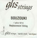 GHS Strings Einzelne Stahl Saite für Bouzouki Bouzouki Loop End Plain 14"