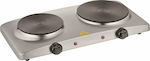 Crown Enamel Countertop Double Burner Inox