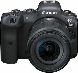 Canon Mirrorless Φωτογραφική Μηχανή EOS R6 Full Frame Kit (RF 24-105mm F4-7.1 IS STM) Black