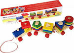 Shape Sorting Toy Train with Colors & Shapes made of Wood for 36++ Months